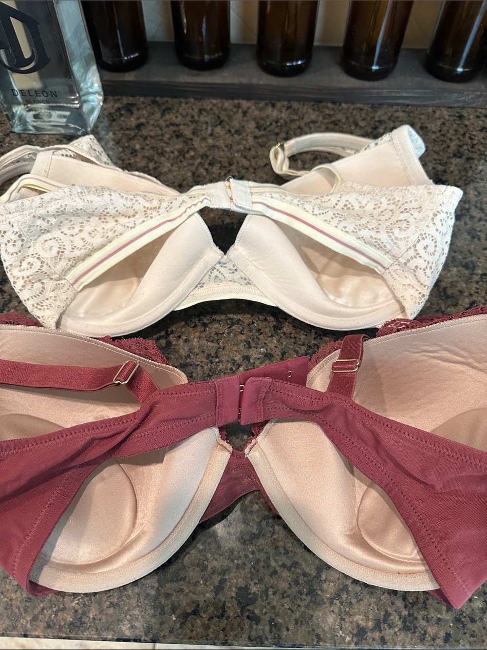 X2 34E ThirdLove Lace Underwire Bra in Burgundy and Cream - Picture 4 of 4